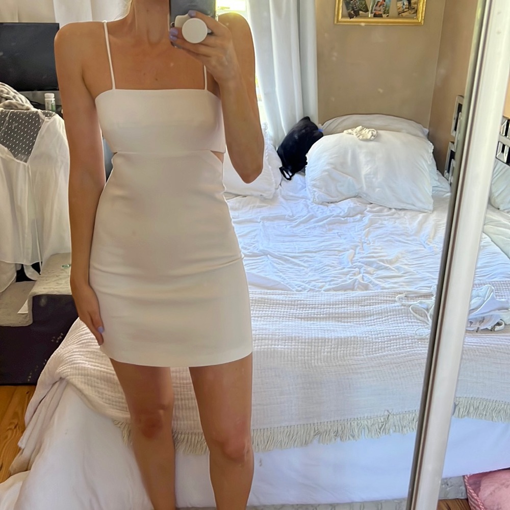Zara XS white cutout dress XS